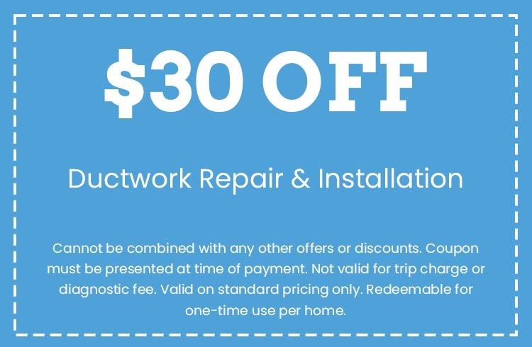 Discount on Ductwork Repair & Installation