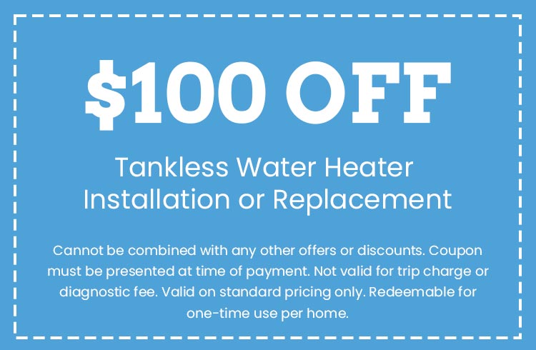 Discount on Tankless Water Heater Installation or Replacement